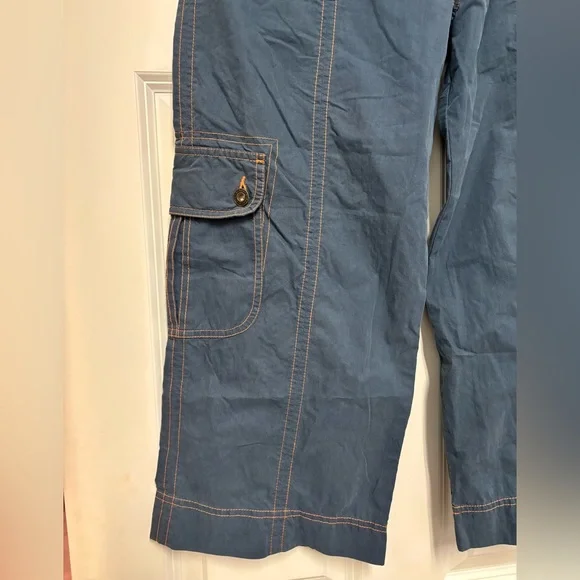 PRANA Blue Cropped Cargo Pants Athleisure - Picture 3 of 10